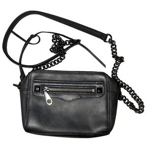 Rebecca Minkoff Leather Crossbody Bag in Dark Gray